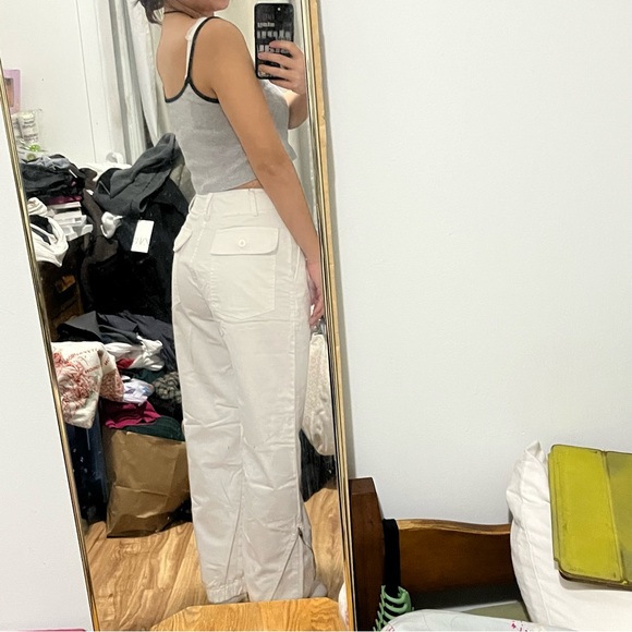 brandy melville white kim pants - Picture 3 of 4
